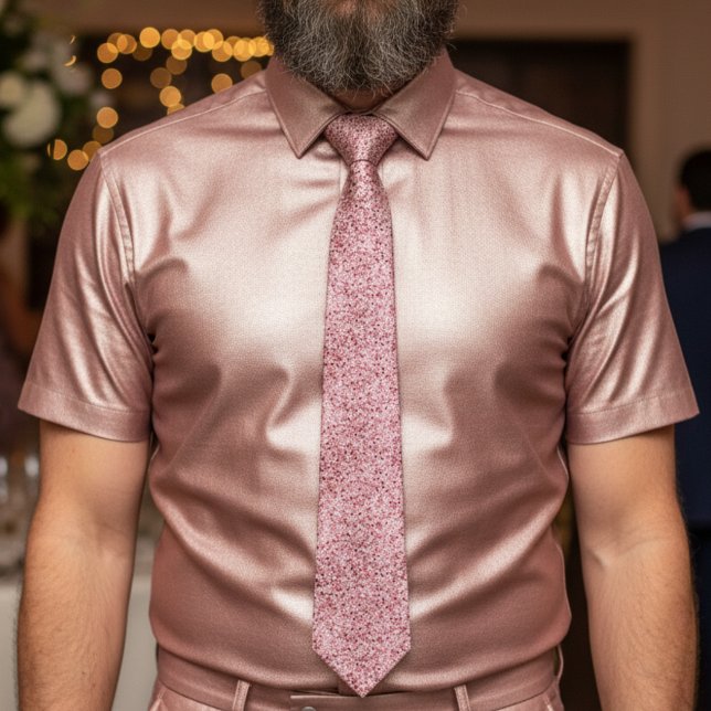Gravata Casamento gradiente brilhante rosa ouro Chic  (Criador carregado)