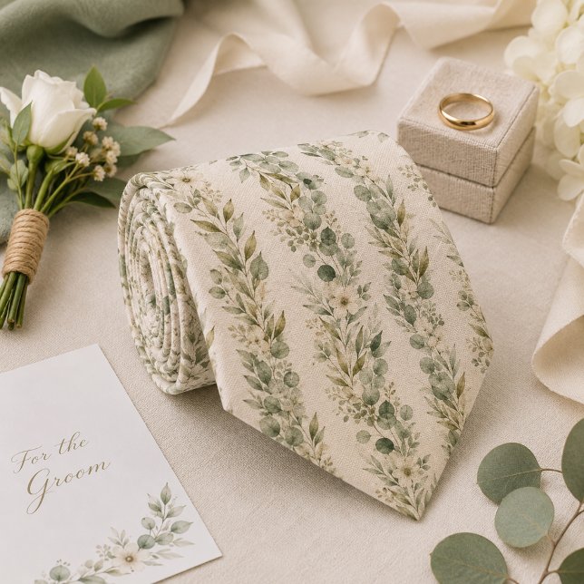 Gravata Casamento no Jardim de Eucalipto Salvia (Criador carregado)