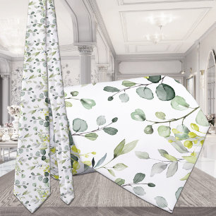 Gravata Casamento White Eucalyptus Greenery II
