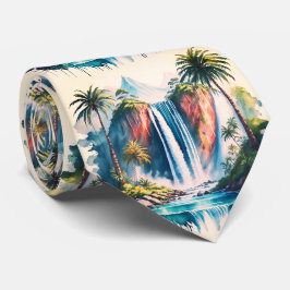 Gravata Cascata tropical com Palmeiras