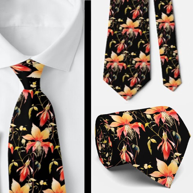 Gravata Casual Flores Selvagens Boho Escritório (Criador carregado)