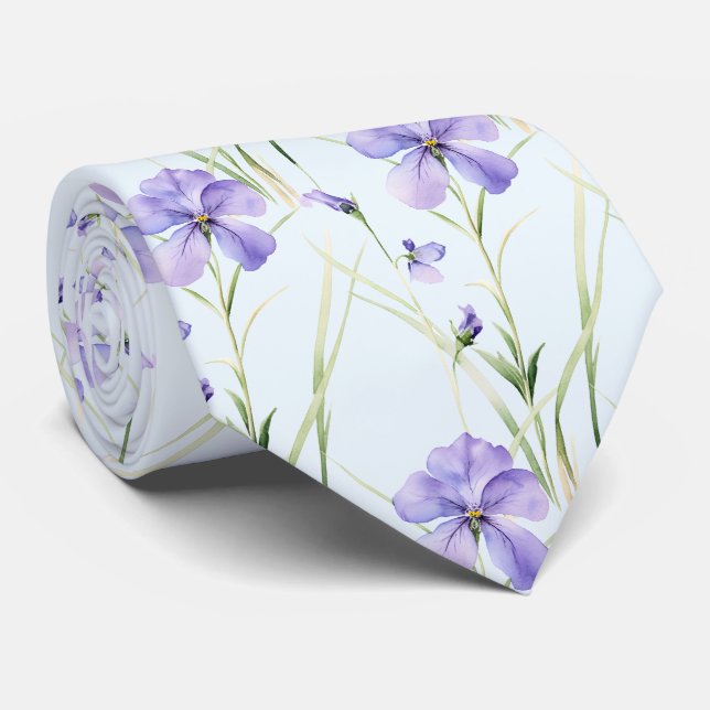 Gravata Casual Flores Silvestres Boho (Rolled)