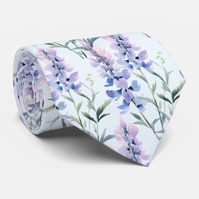 Gravata Casual Flores Silvestres Boho Escritório (Rolled)