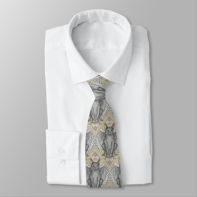 Gravata Cat Gargoyle Neck Tie (Amarrado)
