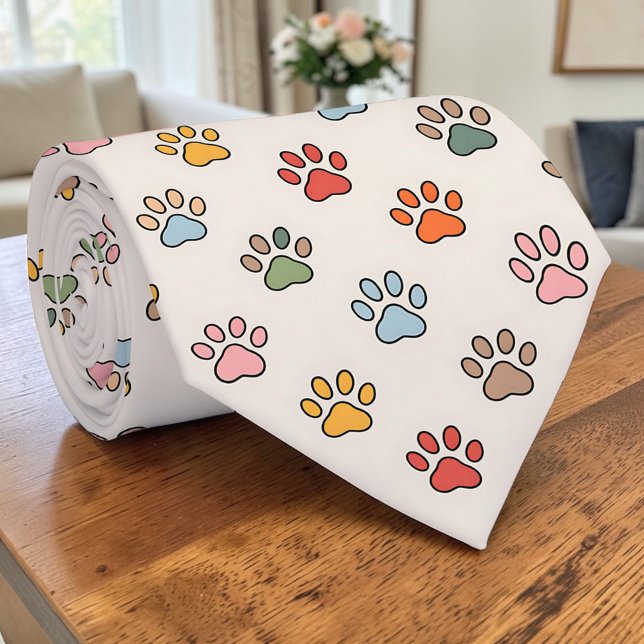 Gravata Cat Paw Retro Custom Tie (Criador carregado)