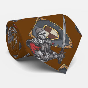 Gravata Cavaleiro com espada e protetor