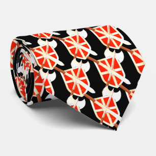 Gravata Cavaleiros Guerreiros Vikings Mascot Necktie de Fu