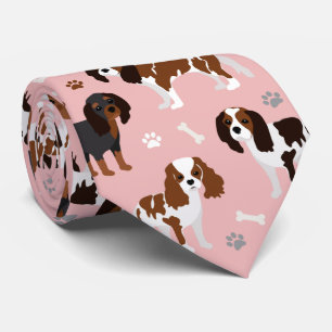 Gravata Cavalier King Charles Spaniel Paws e Pescoço Bones