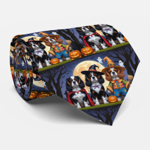 Gravata Cavalier King Charles Spaniel Pumpkin Halloween