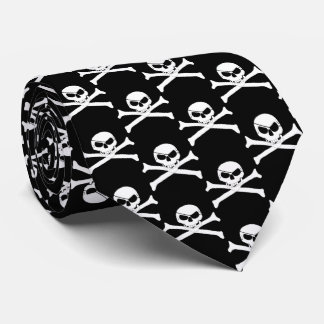 Gravata Caveira Pirata e Crossbones