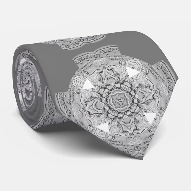 Gravata Celta Cruz Americana Águia Balda Americana Patriót (Rolled)