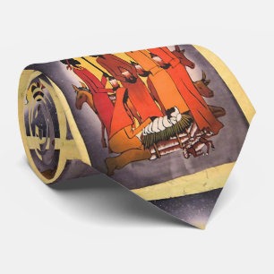 Gravata Cena africana da natividade do Natal