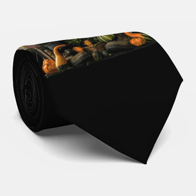 Gravata Cena de Dia de Ação de Graças com Bench e Colheita (Rolled)