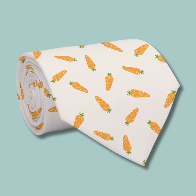 Gravata Cenouras padrão de legume (Carrot pattern tie )