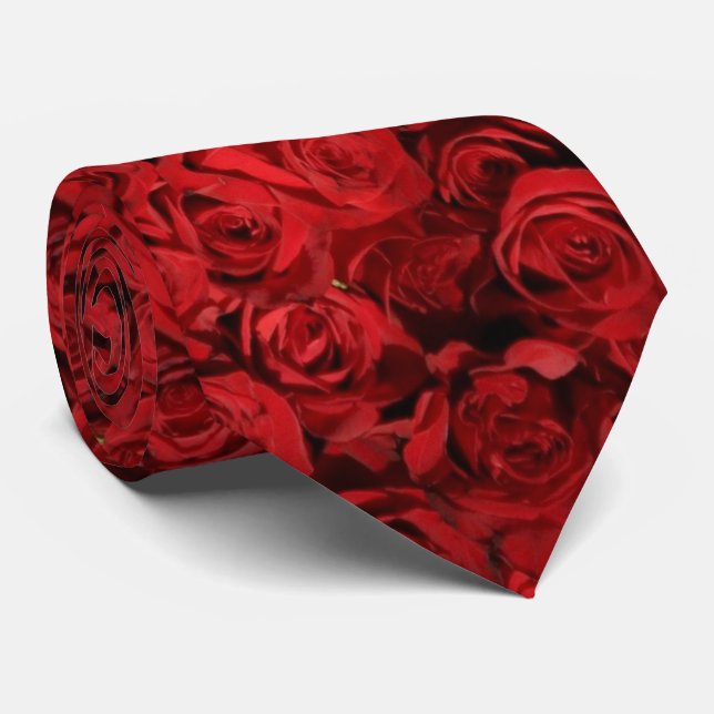 Gravata Centenas de belas rosas vermelhas (Rolled)
