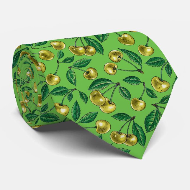Gravata Cerejas amarelas (Rolled)
