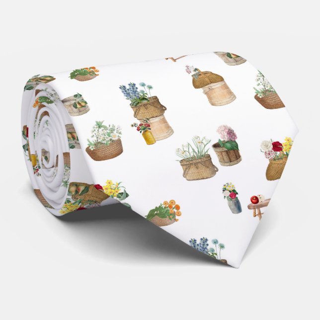 Gravata Cestos de flores para o mercado dos agricultores (Rolled)