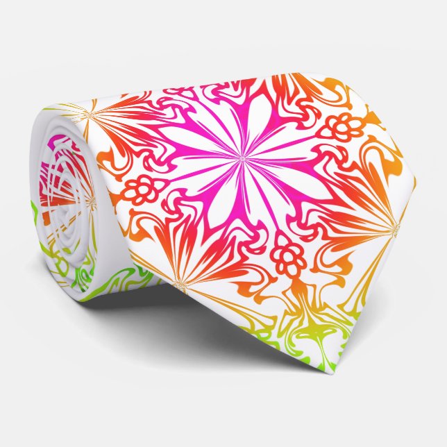 Gravata Chakra floral design (Rolled)