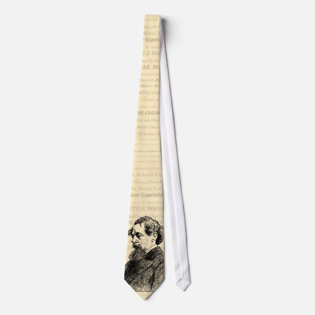 Gravata Charles Dickens Cream Tie (Frente)