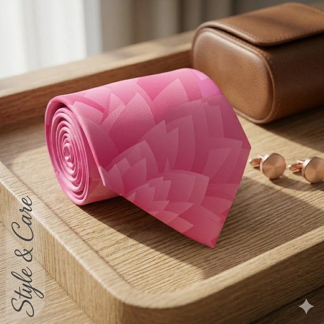 Gravata Charming Rose Floral com Detalhe Elegante (Charming Rose Floral Neck Tie with Elegant Detail)
