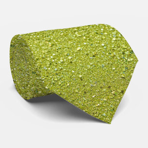 Gravata Chartreuse Glitter Faux Silk Ousado Gentleman