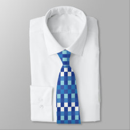 Gravata Checkboard Modern Blue Verificado