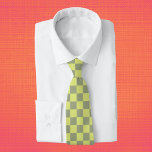 Gravata Checkerboard amarelo e verde<br><div class="desc">Checkerboard amarelo e verde</div>
