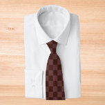 Gravata Checkerboard castanho escuro<br><div class="desc">Checkerboard castanho escuro</div>