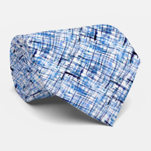 Gravata checkered, tartan, xadrez, clássico, azul, branco