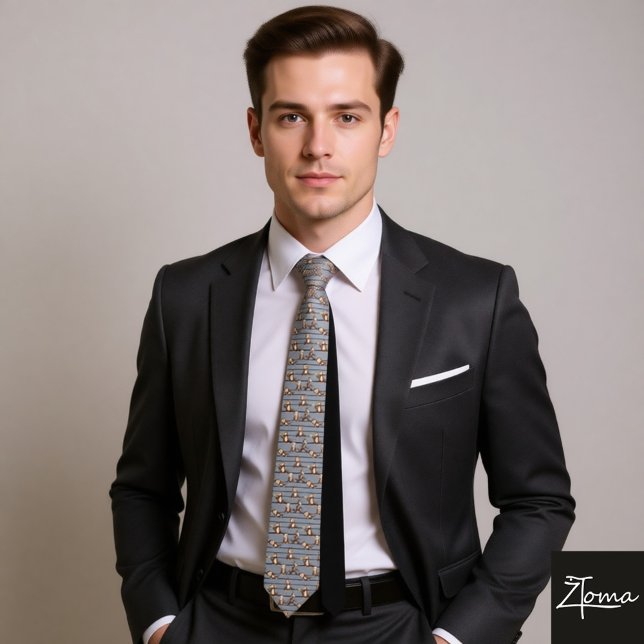 Gravata Cheeky Monkey Pattern (Criador carregado)