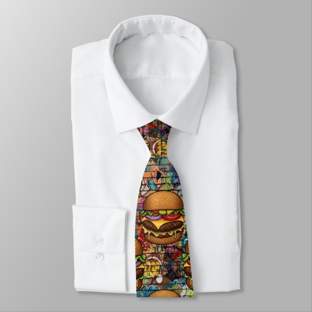 Gravata Cheeseburger Neck Tie (Amarrado)