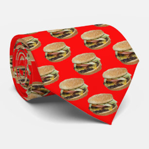 Gravata Cheeseburger no vermelho