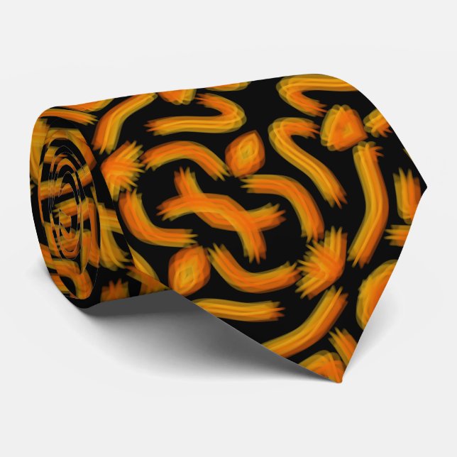 Gravata Cheesy Noodle Doodle Art Mirrored Image Pattern (Rolled)