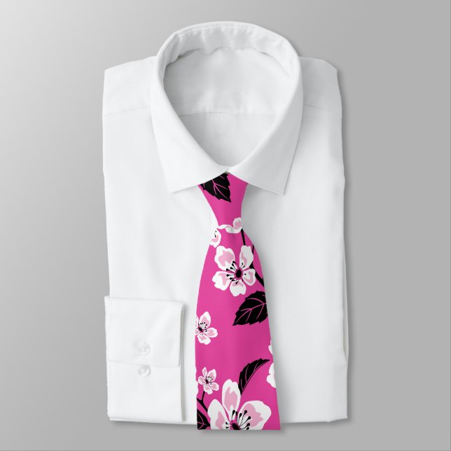 GRAVATA CHERRY BLOSSOM - SAKURA (PINK) (Amarrado)