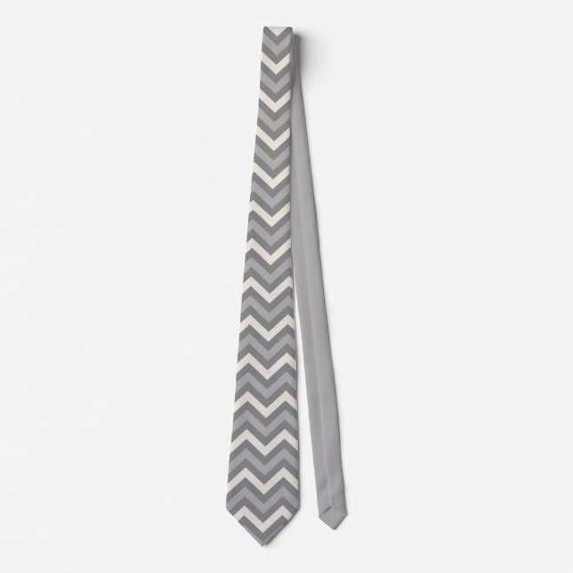 Gravata Chevron Cinza (Frente)