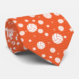 Gravata Chevron de Voleibol Laranja Padrão