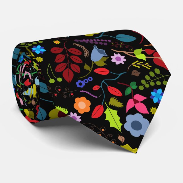 Gravata Chic Floral Tie (Rolled)