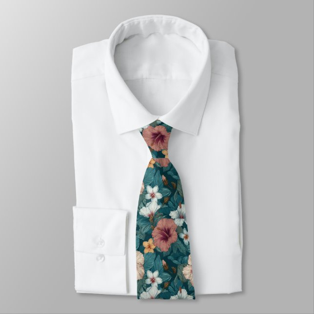 Gravata Chic Graduation Gifts For Him Tropical Flower (Amarrado)