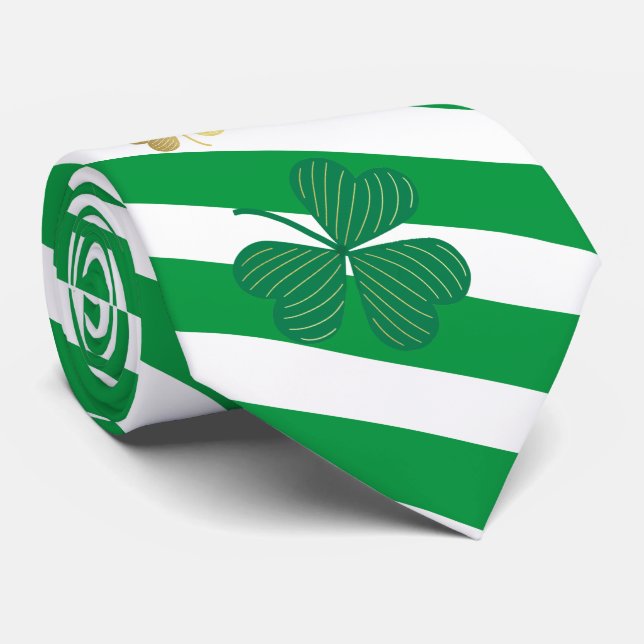 Gravata Chic Happy Boa Sorte Dourada Rua de Shamrock Patri (Rolled)