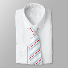 Gravata Chicago Gravatas, moda EUA, Chicago Flag
