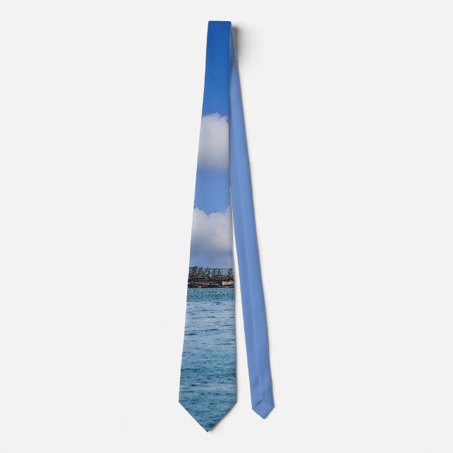 Gravata Chicago Harbor Farol Painterly Neck Tie (Frente)