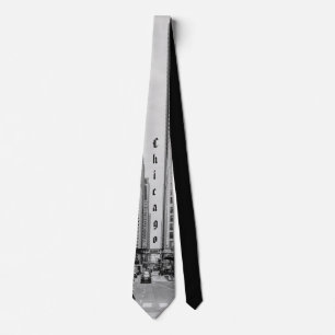 Gravata Chicago Madison Street Grayscale Tie