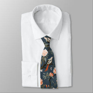 Gravata Chinoiserie sobre Denim Blue