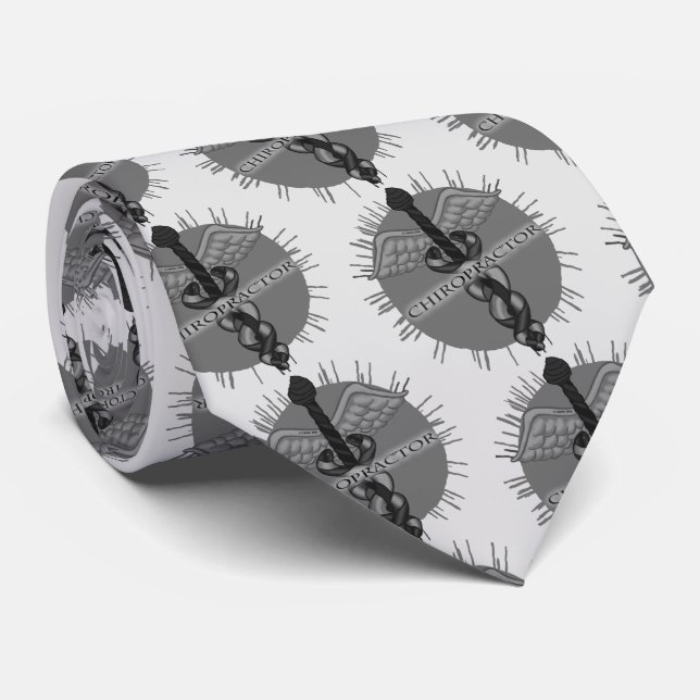 Gravata Chiropractor Caduceus (Rolled)