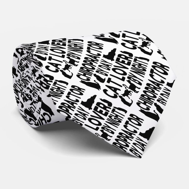 Gravata Chiropractor Cat Lover (Rolled)