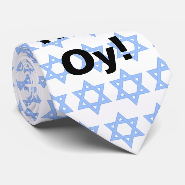 Gravata Chrismukkah Ho Ho Oy Necktie (Rolled)