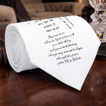 Gravata Christian Bible Verses KJV Custom Necktie<br><div class="desc">Christian Bible Verses KJV Custom Necktie: This unique necktie features carefully selected King James Version (KJV) Bible verses, making it a thoughtful and inspiring gift for any occasion. The verses are beautifully designed and printed on high-quality fabric, ensuring both elegance and durability. Perfect for expressing faith or gifting a meaningful...</div>