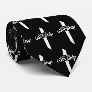 Gravata Christian Black and White Cross Feed to Culto
