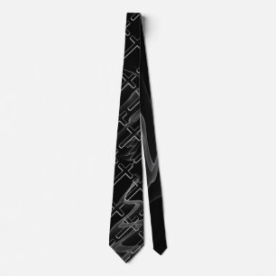 Gravata Christian Cross Flames Neck Tie