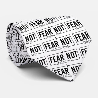 Gravata Christian Fear Not Isaiah 41 10 Cross